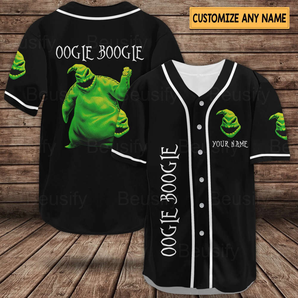 Oogie Boogie Baseball Jersey & Shirt: Horror Movie Shirts Nightmare Before Christmas Unique Oogie Boogie Gifts - Bafud
