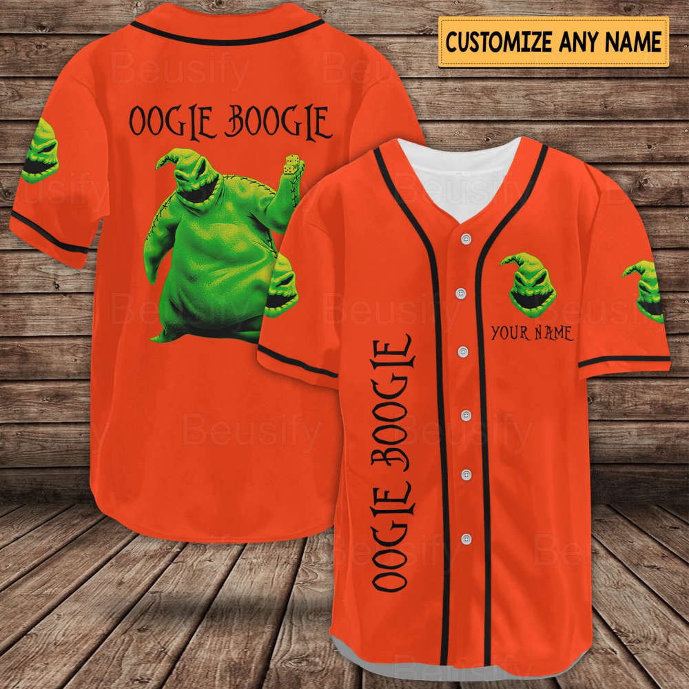 Oogie Boogie Baseball Jersey & Shirt: Horror Movie Shirts Nightmare Before Christmas Unique Oogie Boogie Gifts - Bafud