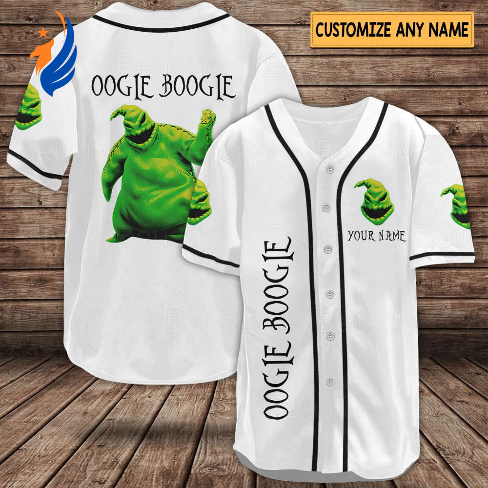 Oogie Boogie Baseball Jersey & Shirt: Horror Movie Shirts Nightmare Before Christmas Unique Oogie Boogie Gifts - Bafud