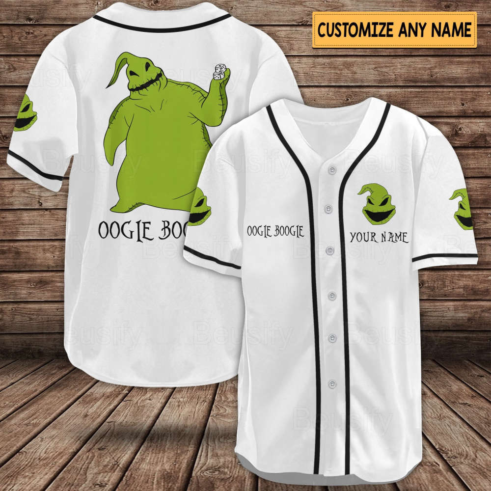 Oogie Boogie Jersey: Baseball Shirt & Horror Movie Gift with Nightmare Before Theme - Bafud