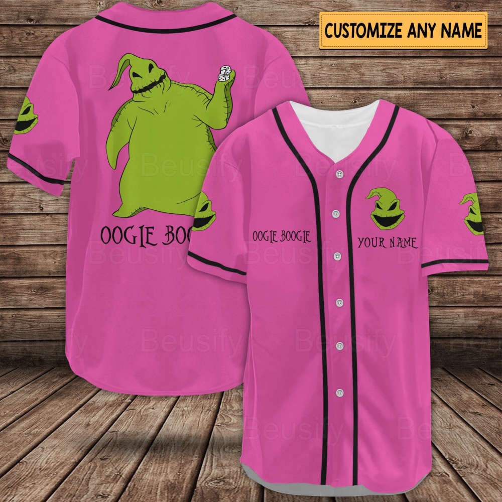 Oogie Boogie Jersey: Baseball Shirt & Horror Movie Gift with Nightmare Before Theme - Bafud
