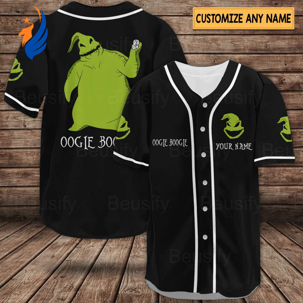Oogie Boogie Jersey: Baseball Shirt & Horror Movie Gift with Nightmare Before Theme - Bafud