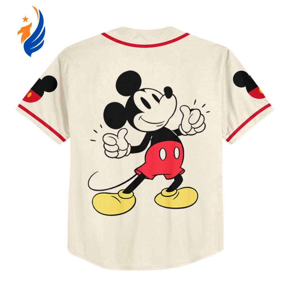 Customize Your Mickey Jersey: Disney Baseball Sports Gift for Fans - Perfect Birthday Present! - Bafud
