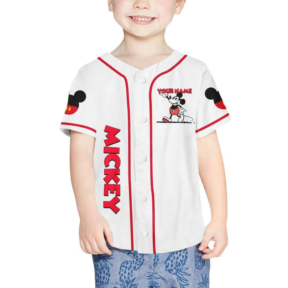 Personalize Jersey Mickey Lucky - Disney Baseball Sports Cute Gifts For Fans & Best Birthday Gift - Bafud