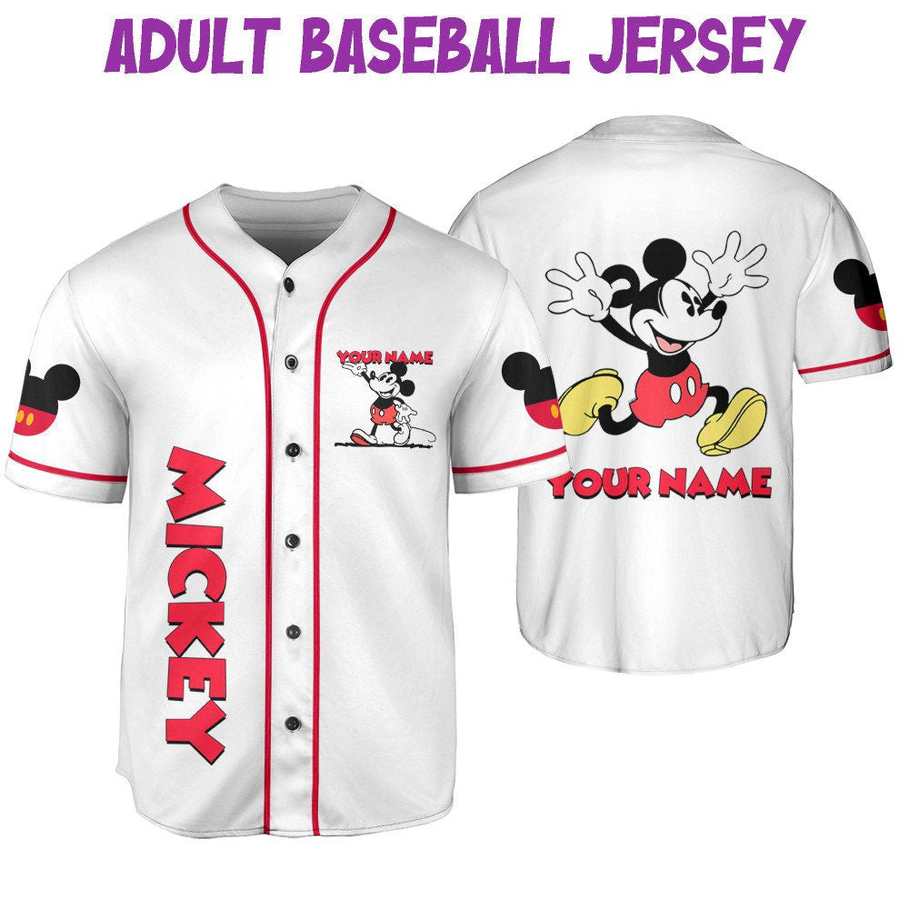 Personalize Jersey Mickey Lucky - Disney Baseball Sports Cute Gifts For Fans & Best Birthday Gift - Bafud