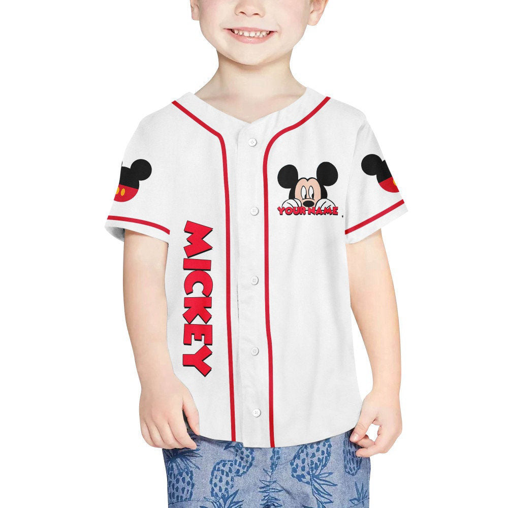 Personalize Jersey Mickey Smile: Disney Baseball Sports - Cute Gifts for Fans Best Birthday Gift! - Bafud