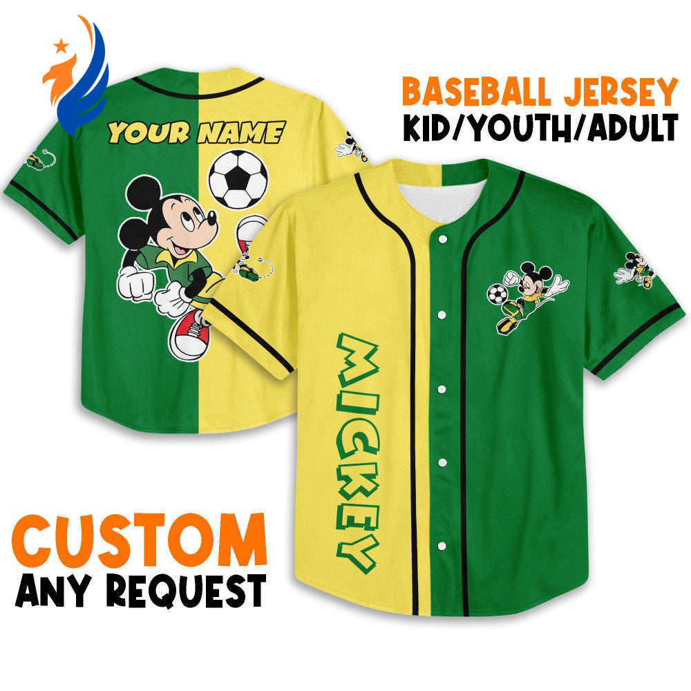 Customize Mickey Soccer Jersey: Disney Baseball Sports Gift for Fans - Ideal Birthday Present! - Bafud