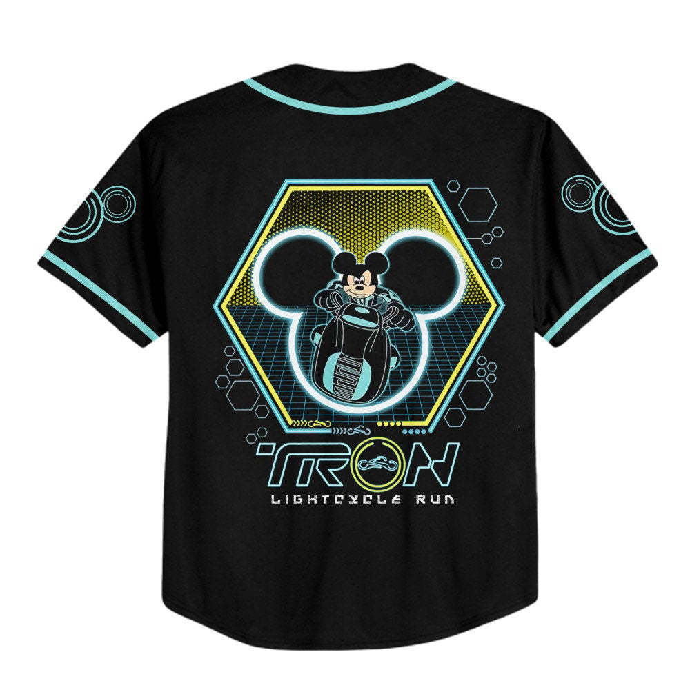 Personalize Mickey Tron Jersey - Disney Baseball Sports Gift for Fans - Best Birthday Gift - Bafud
