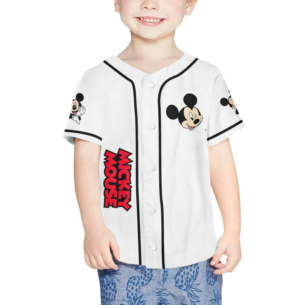 Vintage Disney Mickey Mouse Baseball Jersey: Personalized Cute Gifts for Fans - Bafud