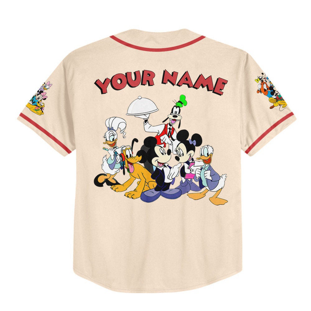 Vintage Disney Mickey & The Gang Baseball Jersey - Personalized Perfect Disney Gifts for Fans! - Bafud
