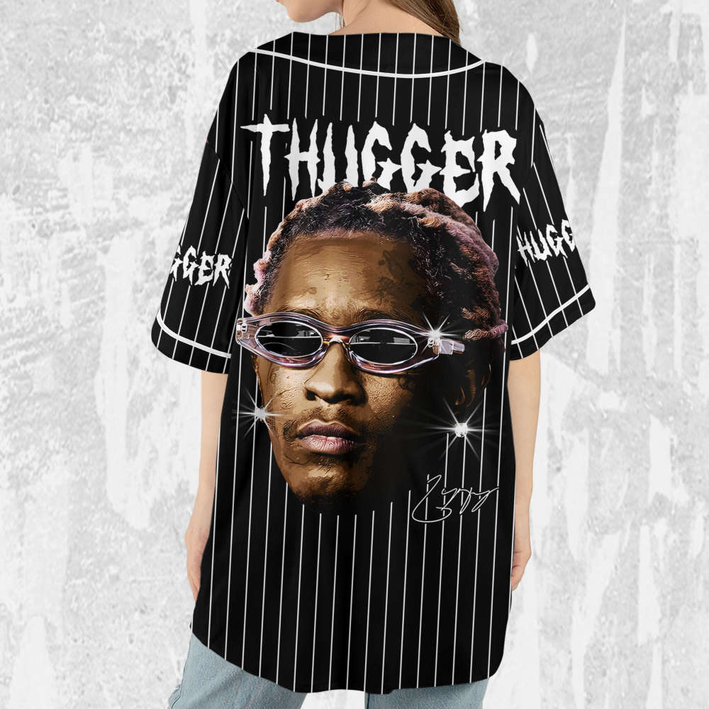 Personalize Young Thug Black And White Jersey, Young Thug Baseball Jersey - lylyprint.com