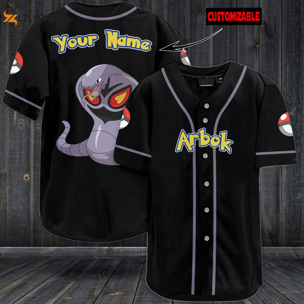 Personalized Arbok Baseball Jersey - lylyprint.com