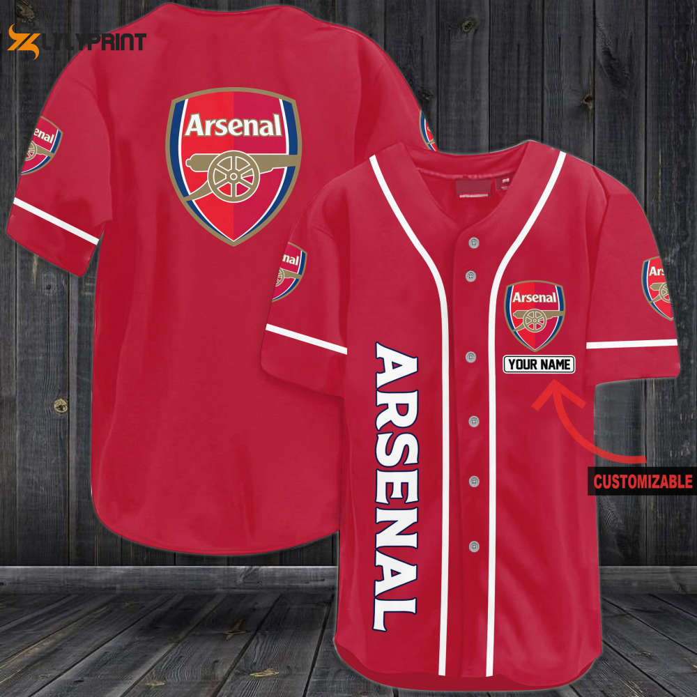 Personalized Arsenal All Over Print Unisex Baseball Jersey - lylyprint.com
