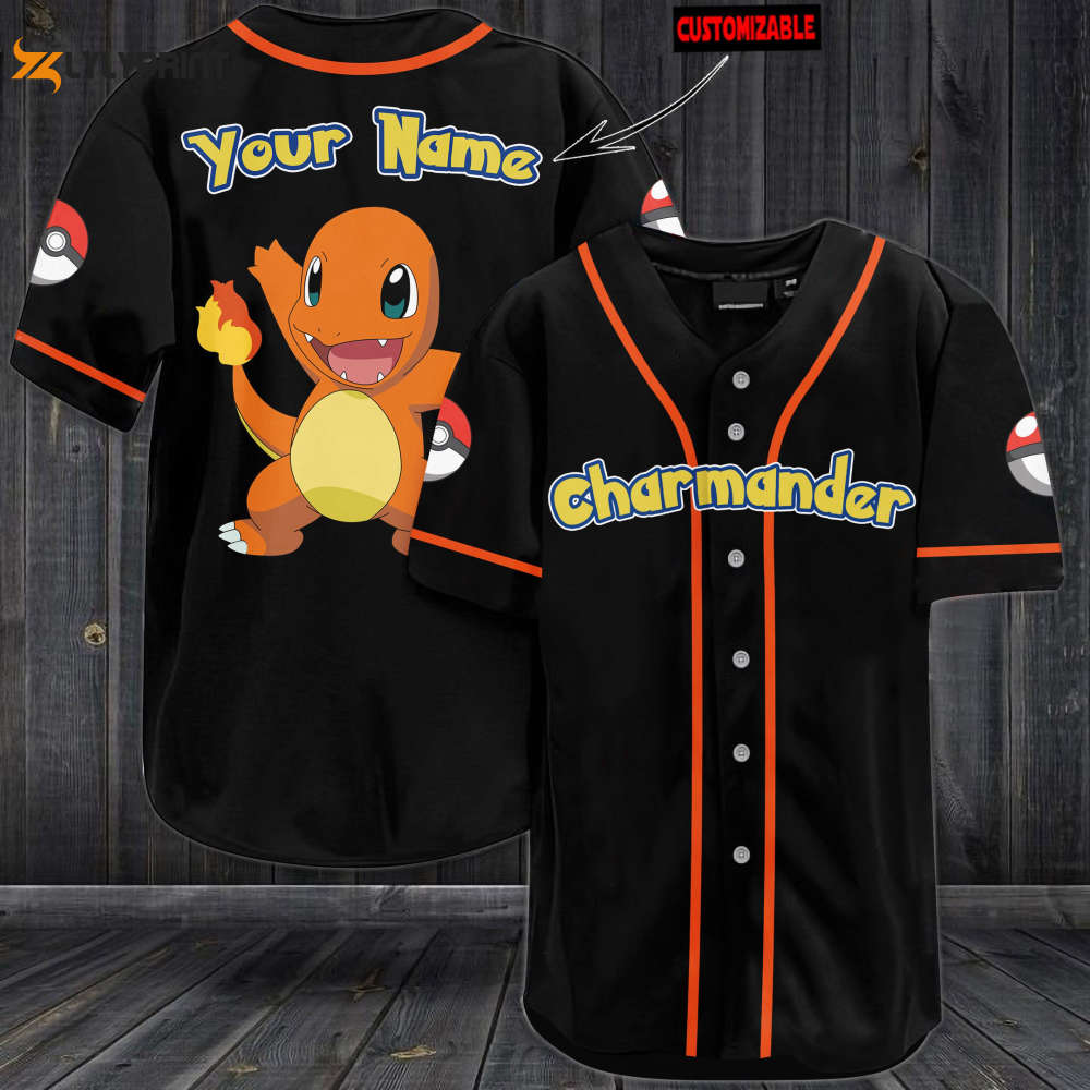 Personalized Charmander Baseball Jersey - lylyprint.com T-Shirts, Hoodie, Sweatshirt | WearSparks.com