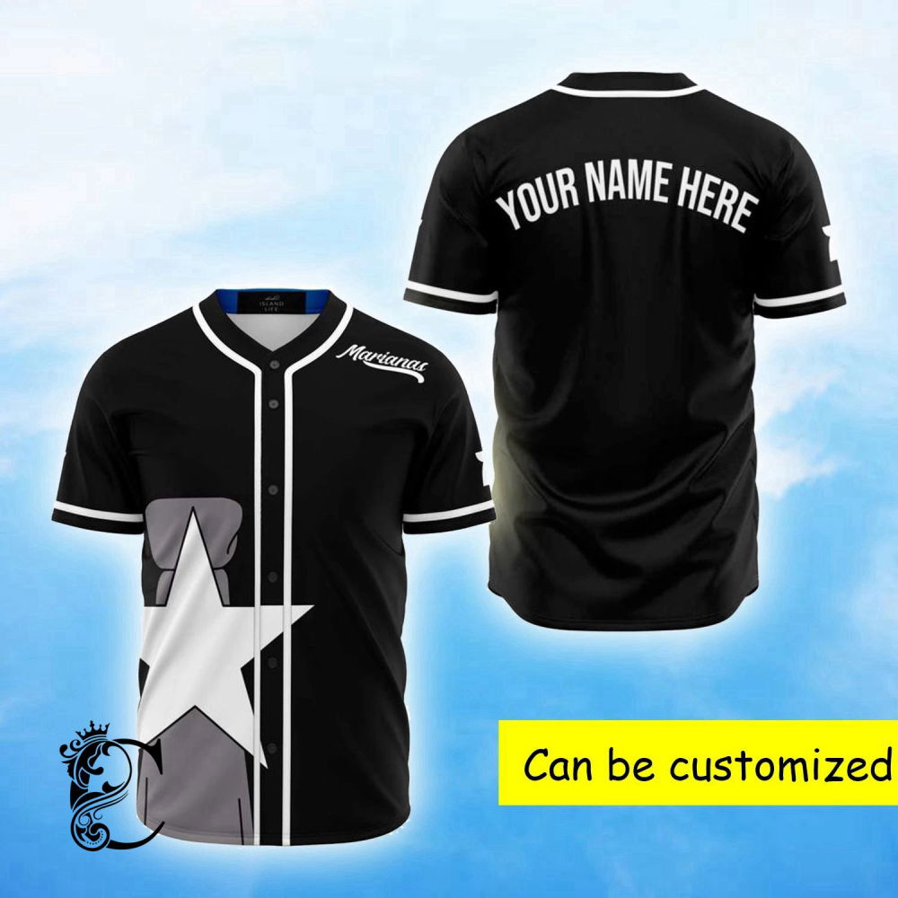 Personalized Cnmi Marianas Saipan Black Baseball Jersey - Aopprinter