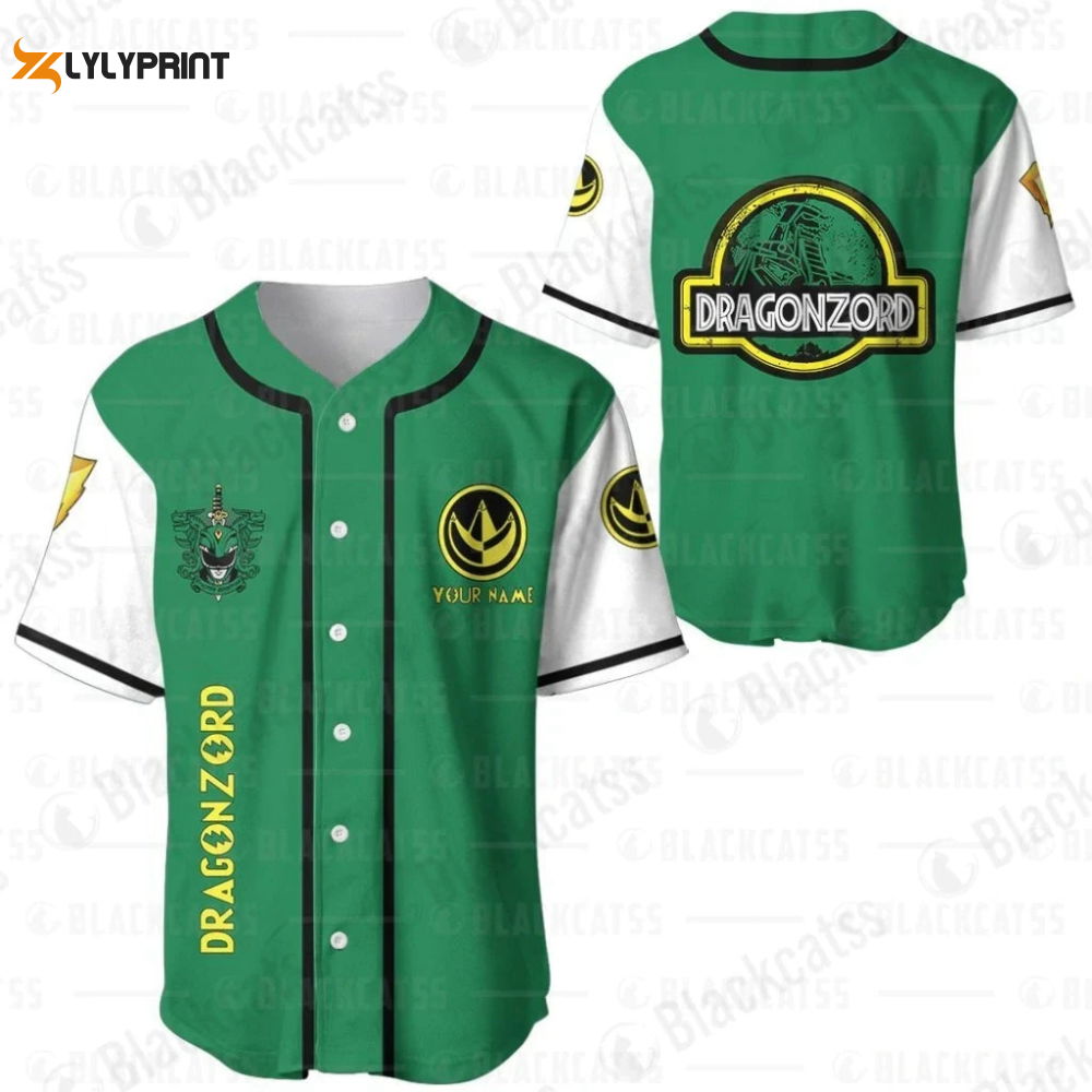 Personalized Dragonzord Power Rangers All Over Print Unisex Baseball Jersey - lylyprint.com