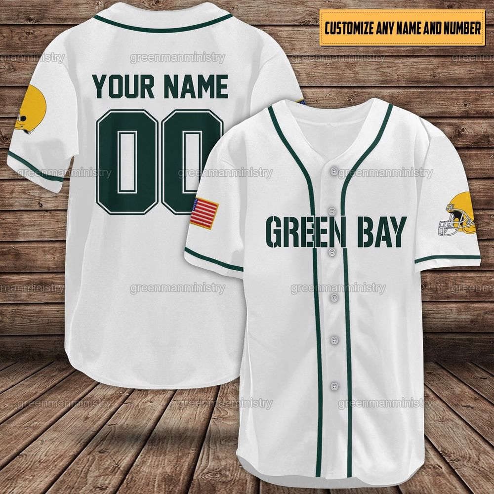 Personalized Green Bay Baseball Shirt, Green Bay Baseball Jersey (Image 4)