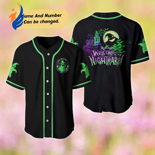 Spooktacular Personalized Halloween Oogie Boogie Baseball Jersey - Nightmare Before Christmas Ghost Baseball Shirt & Horror Team Sport Jersey - Bafud