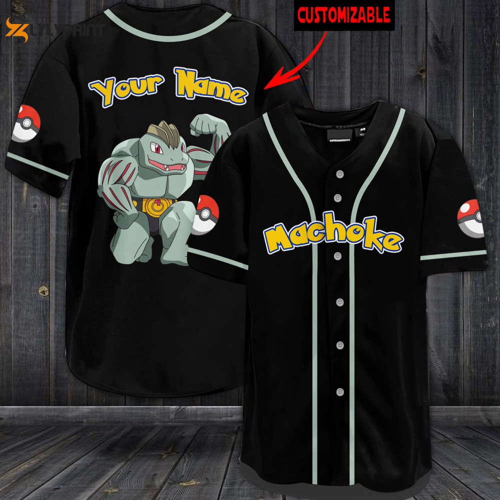 Personalized Machoke Baseball Jersey - lylyprint.com