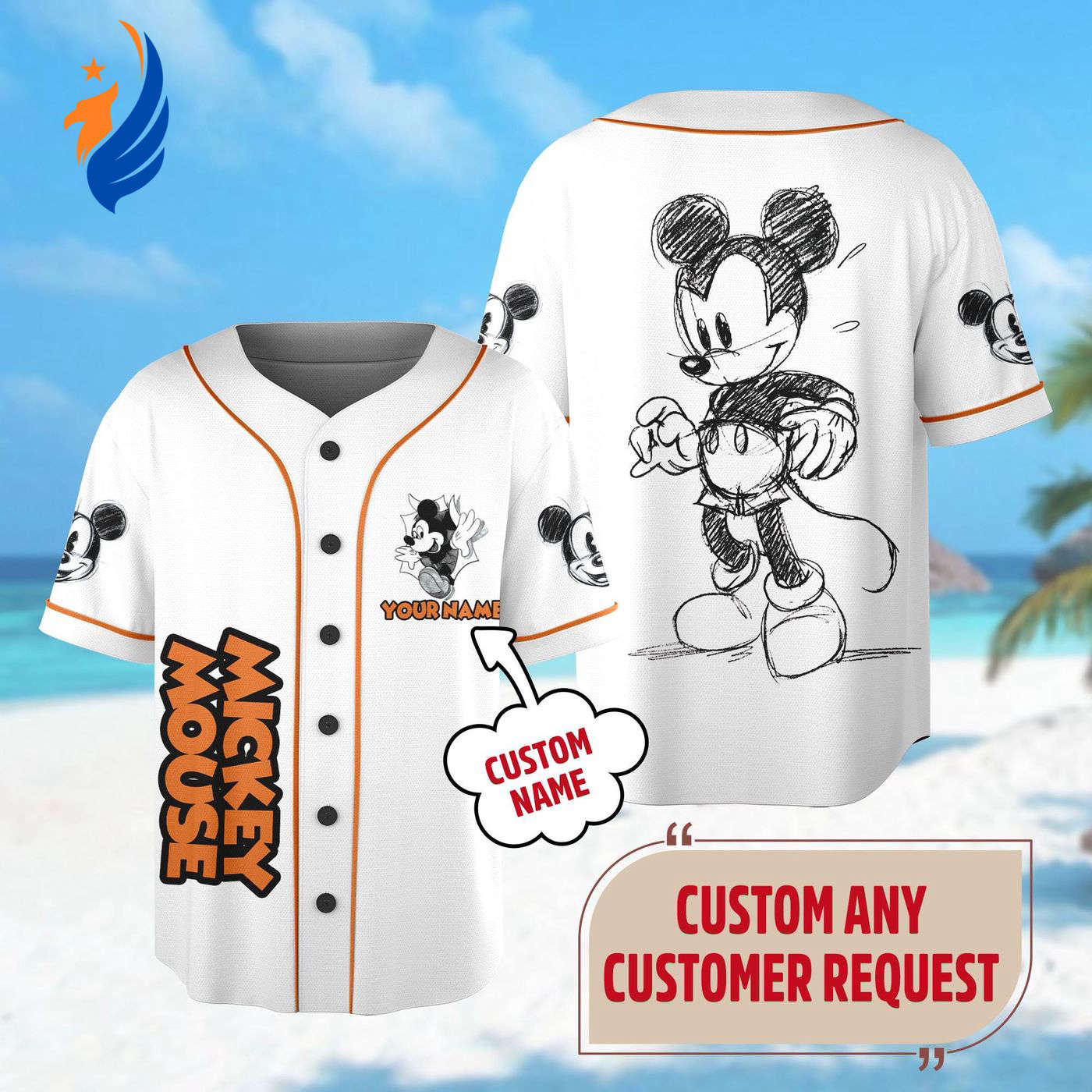 Personalized Mickey Mouse Shirt - Baseball & Basketball Jerseys for Funny Magic Kingdom Family Trips - Bafud