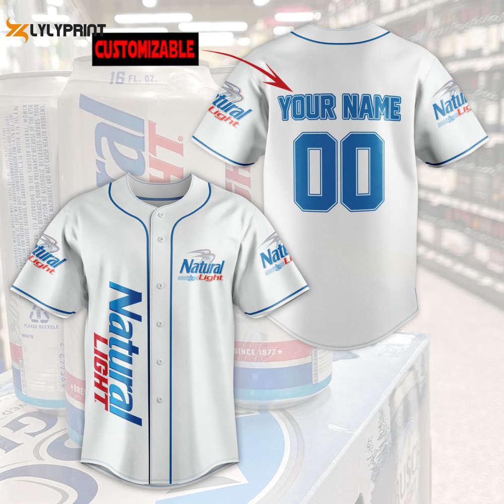 Personalized Natural Light Beer Baseball Jersey - lylyprint.com T-Shirts, Hoodie, Sweatshirt | WearSparks.com