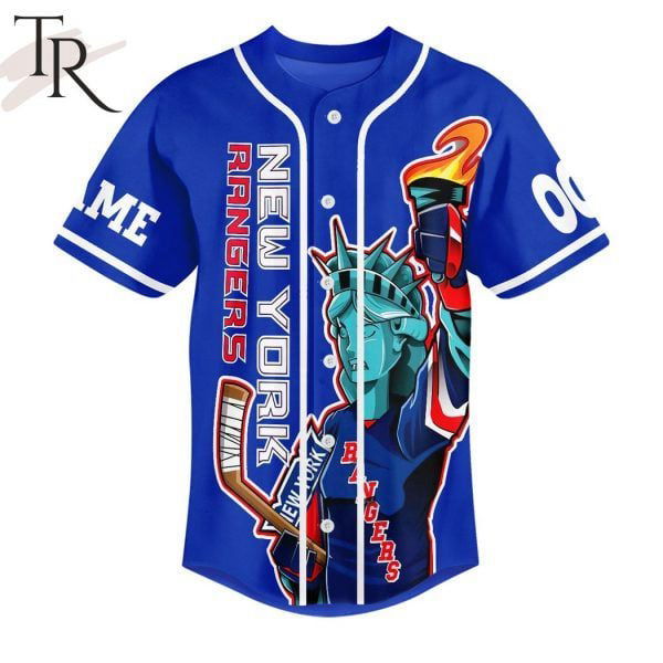 Personalized New York Rangers Baseball Jersey Custom For Fans BJ0072 - lylyprint.com T-Shirts, Hoodie, Sweatshirt (Image 3)