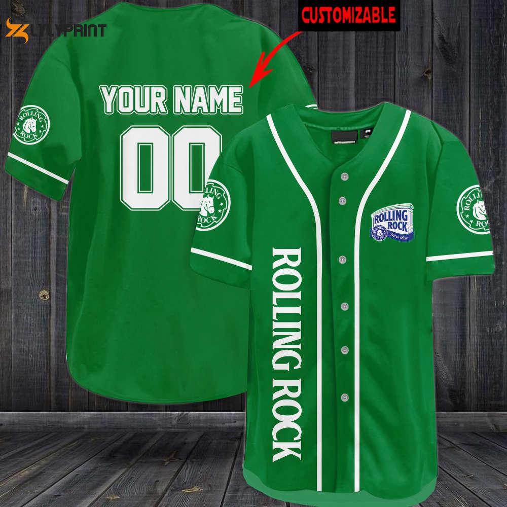 Personalized Rolling Rock All Over Print Unisex Baseball Jersey - lylyprint.com