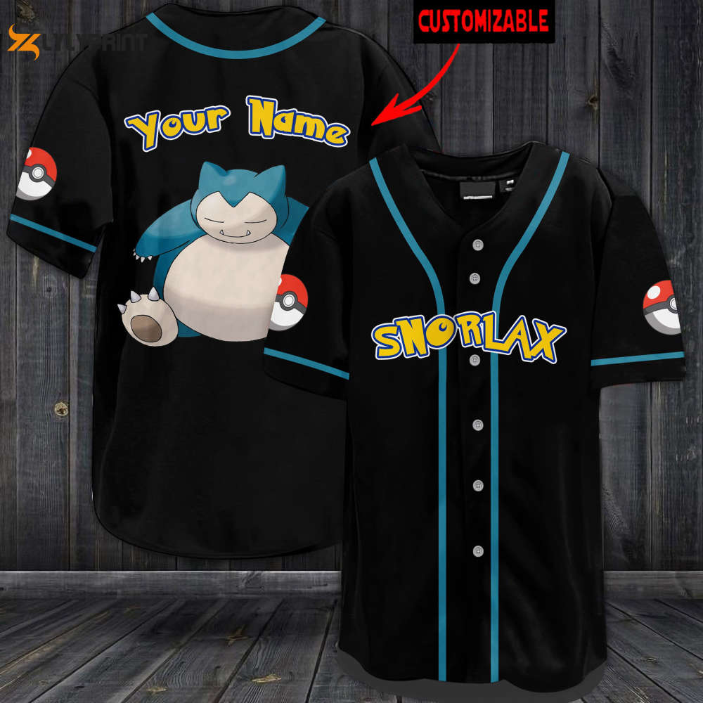 Personalized Snorlax Baseball Jersey - lylyprint.com