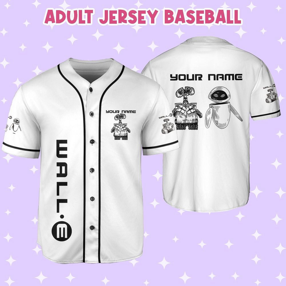 Personalized Wall E Eve Sketch Baseball Jersey - lylyprint.com T-Shirts, Hoodie, Sweatshirt | WearSparks.com (Image 6)