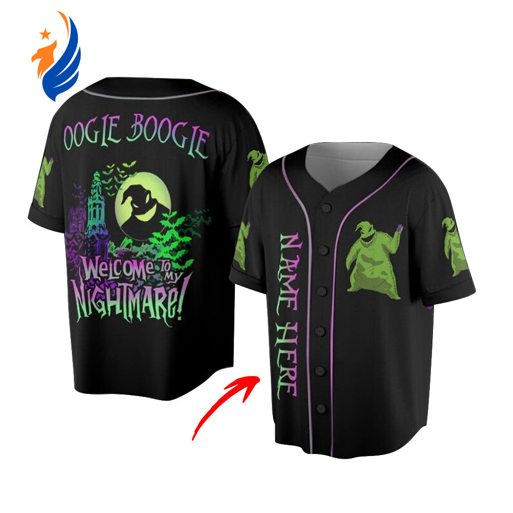 Spooktacular Nightmare Boogieman Baseball Jersey: Personalized Welcome with a Twist! - Bafud