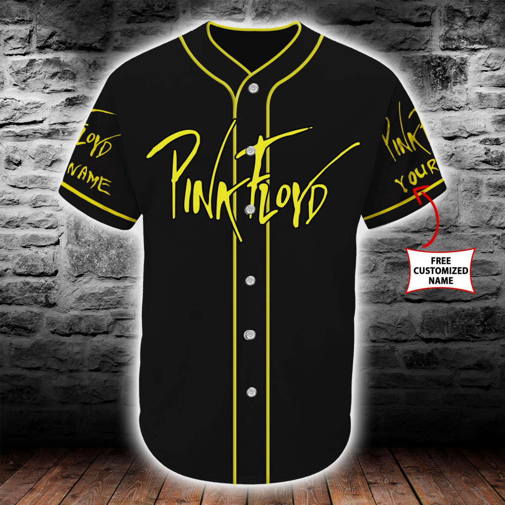 Pink Floyd Snoopy Baseball Tee Jersey Shirt Black (Personalized Custom Name) Unisex Men Women - Gift for Women Men - Bafud