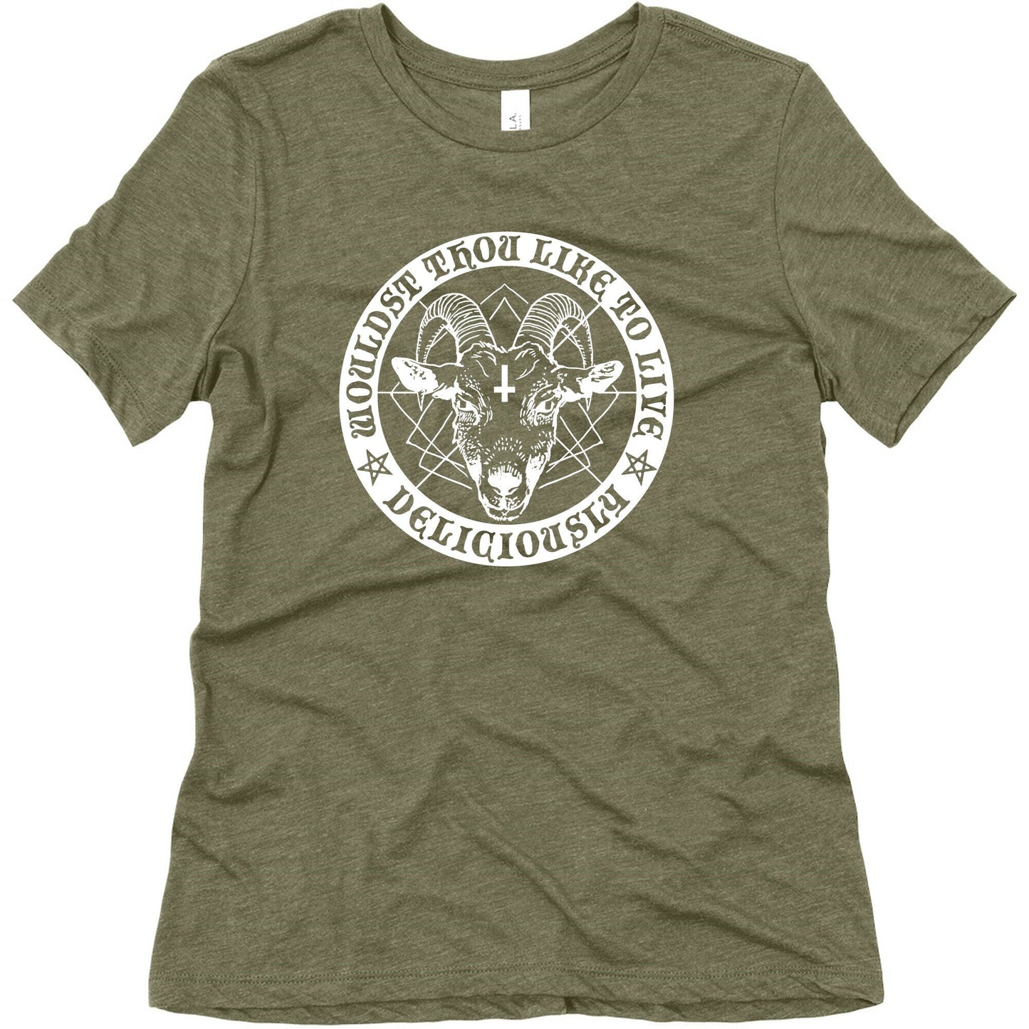 Black Philip: Wouldst Thou Like To Live Deliciously Women's Triblend Tee