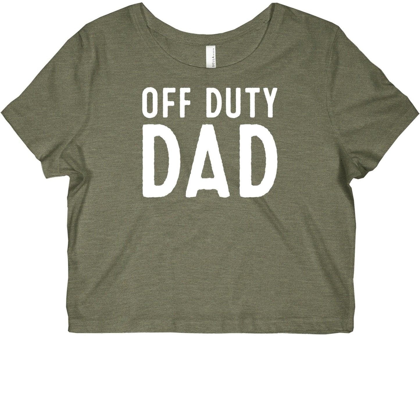 Off Duty Dad White Print Graphic Baby Tee
