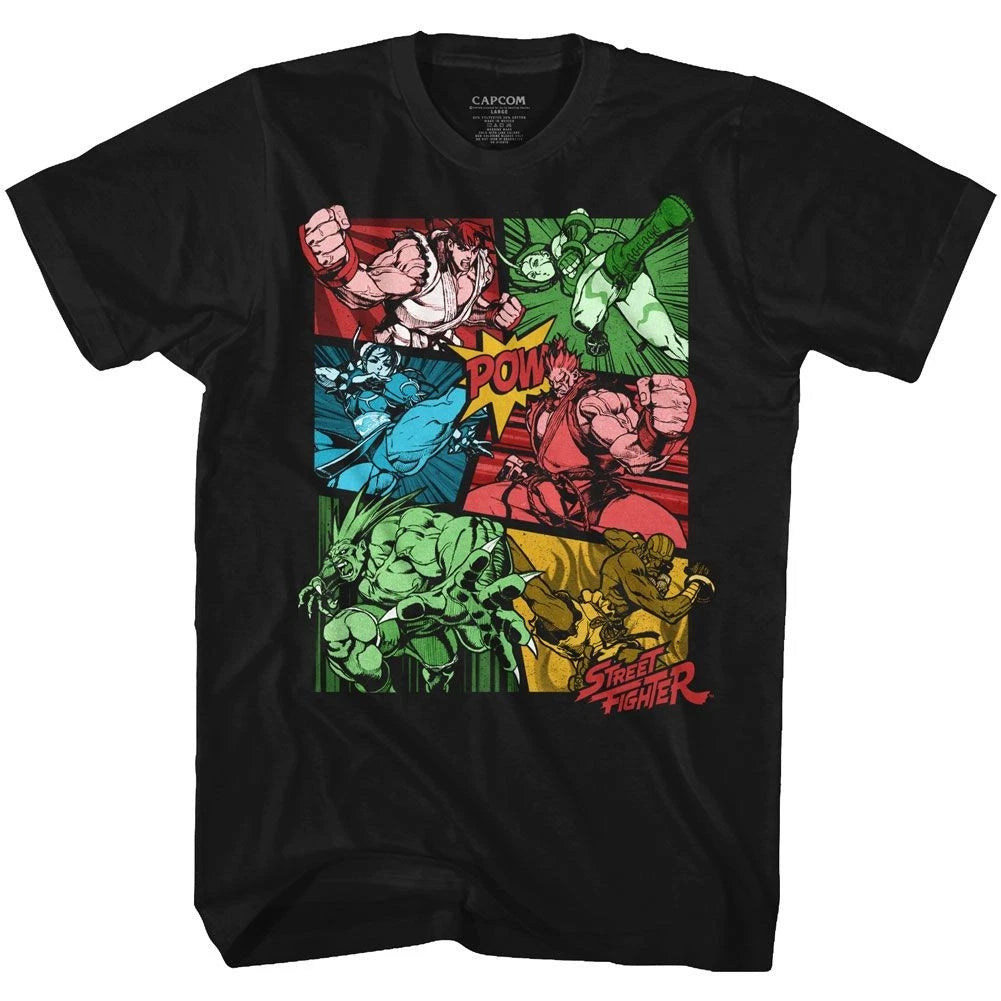Street Fighter Comic Black Gaming Shirt
