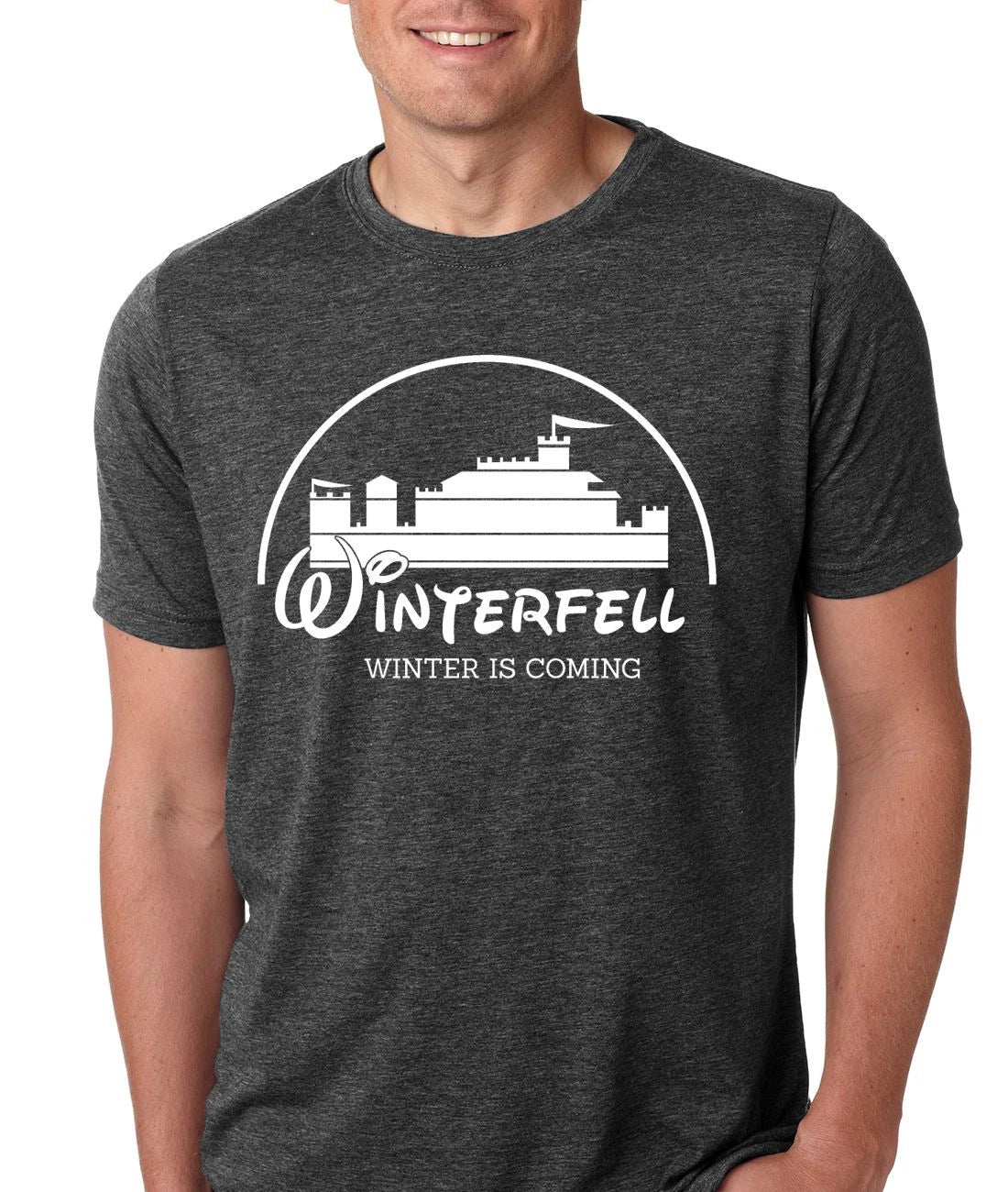 Game of Thrones "Winterfell Winter Is Coming" Athletic Fit Mens T-Shirt