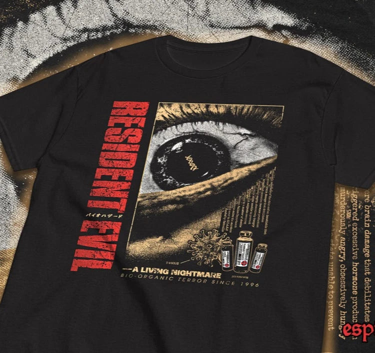 Resident Evil 1996 Umbrella Corp T-Shirt Horror Game Tee S-5XL