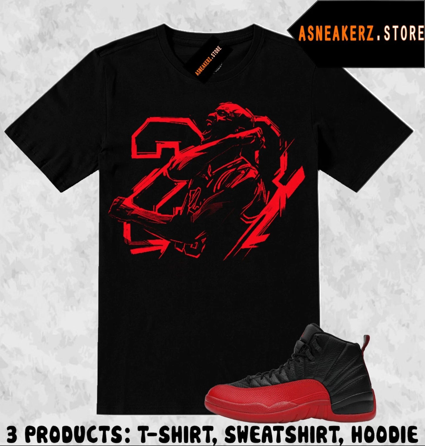 Shirt To Match AJ 12 Flu Game Sneaker Matching Tee Retro MJ 23 Victory T-Shirt