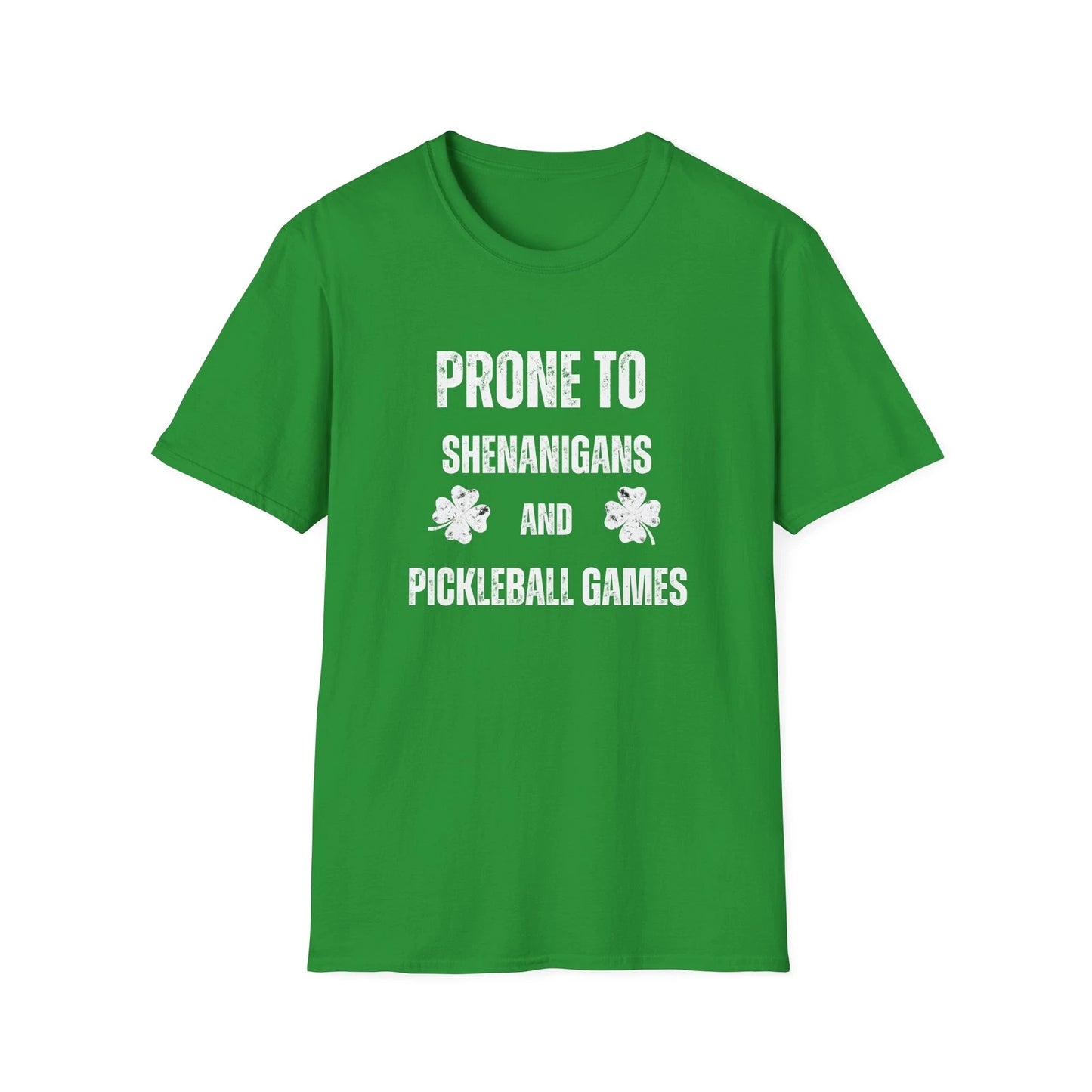 Prone to Shenanigans and Pickleball Games-Unisex Four Leaf Clover Pickleball