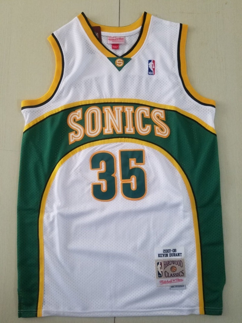 seattle supersonics #35 kevin durant Supersonics 35 White Retro s-xxl Style 1