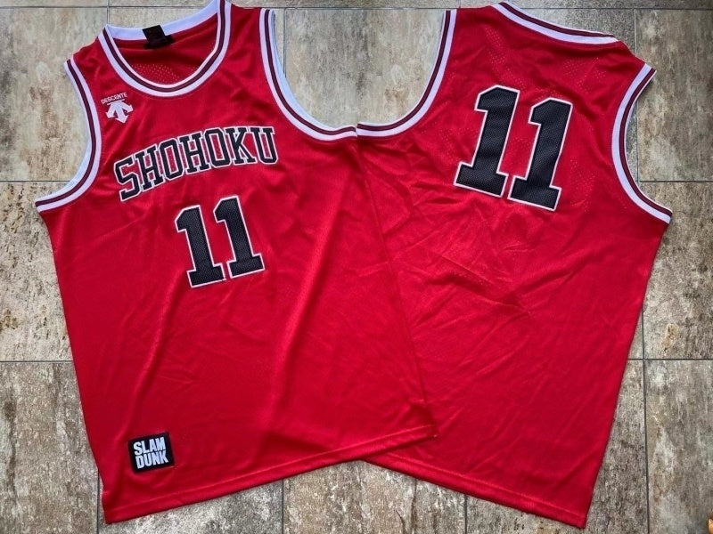 slam dunk 11 shohoku 11# Red Embroidered