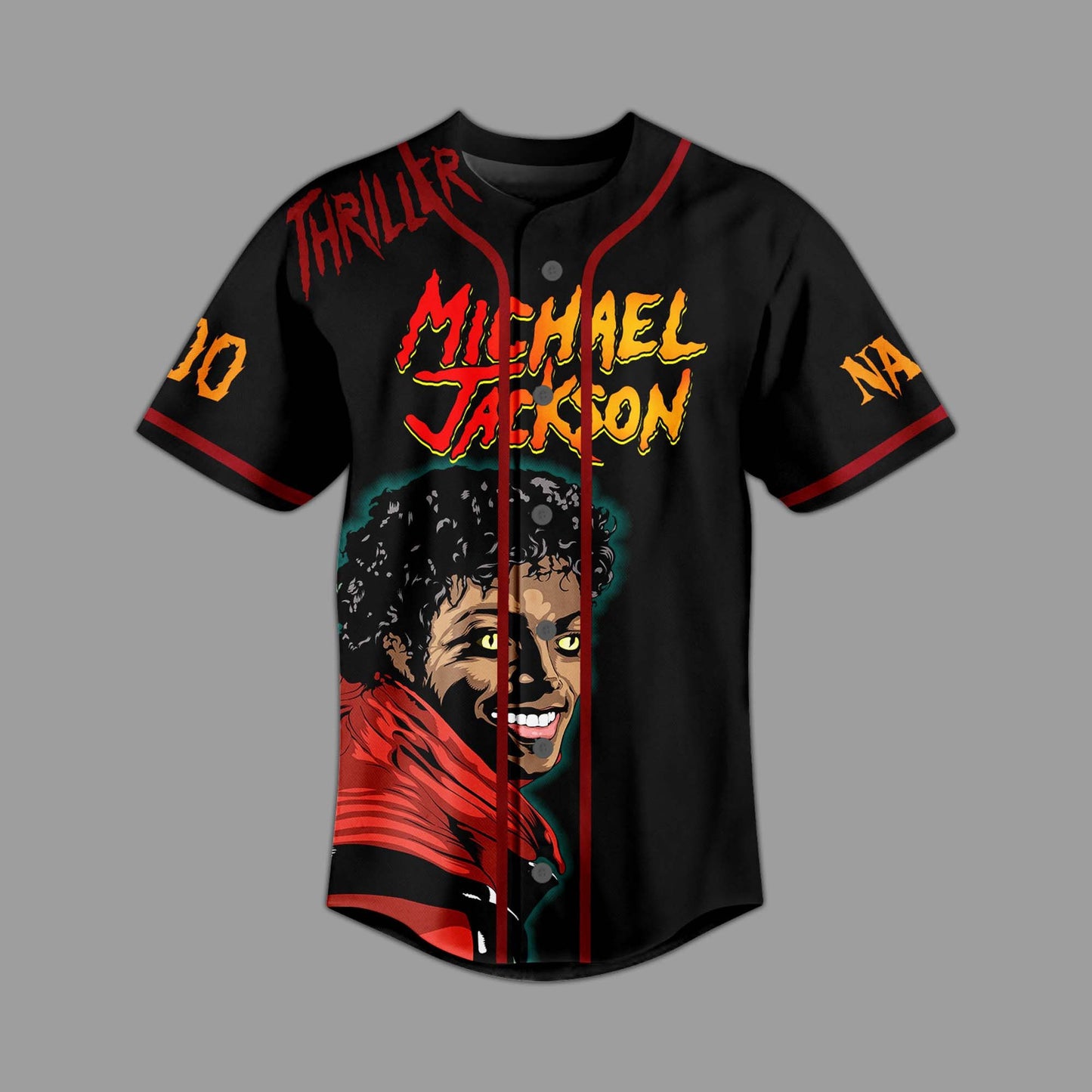 Spooky Michael Jackson Music Halloween Style Baseball Jersey