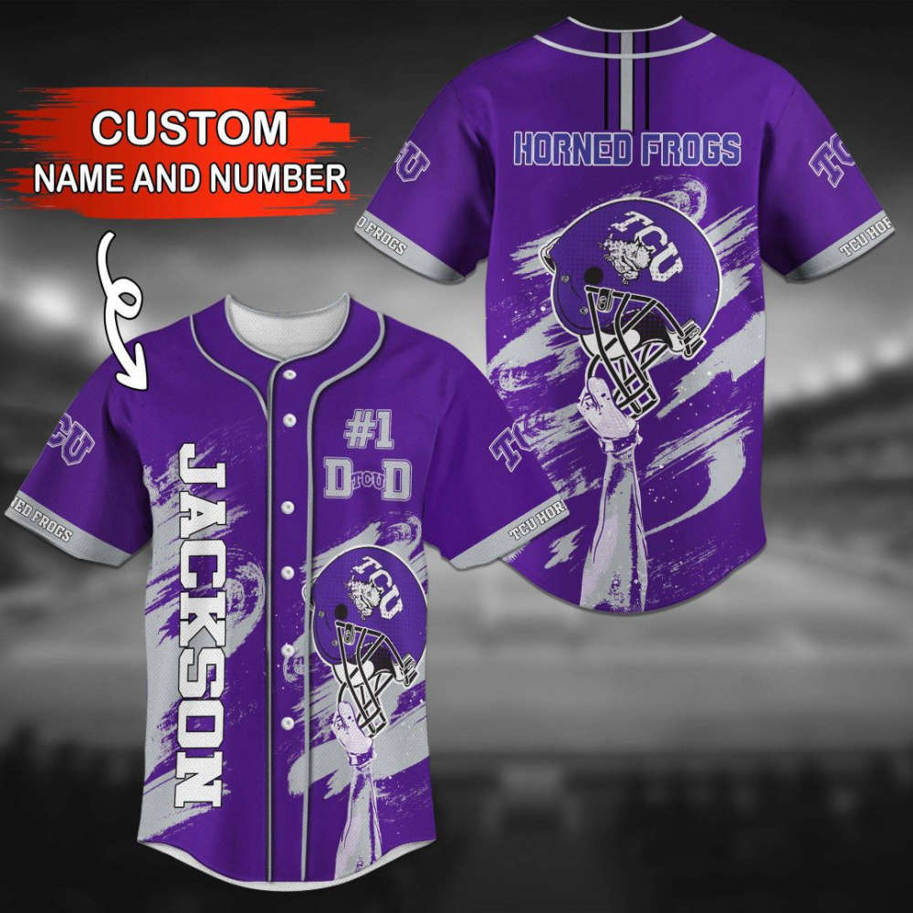 TCU Horned Frogs Personalized Baseball Jersey - lylyprint.com T-Shirts, Hoodie, Sweatshirt | WearSparks.com (Image 2)