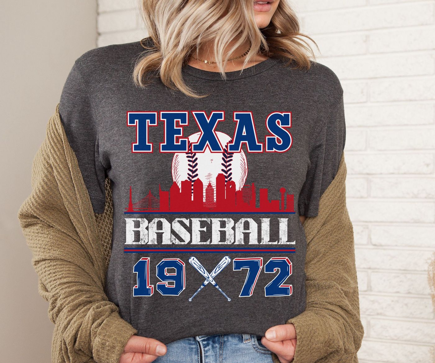 Vintage Texas Baseball Shirt - Ranger Fan Gear Retro MLB Tshirt - lylyprint.com