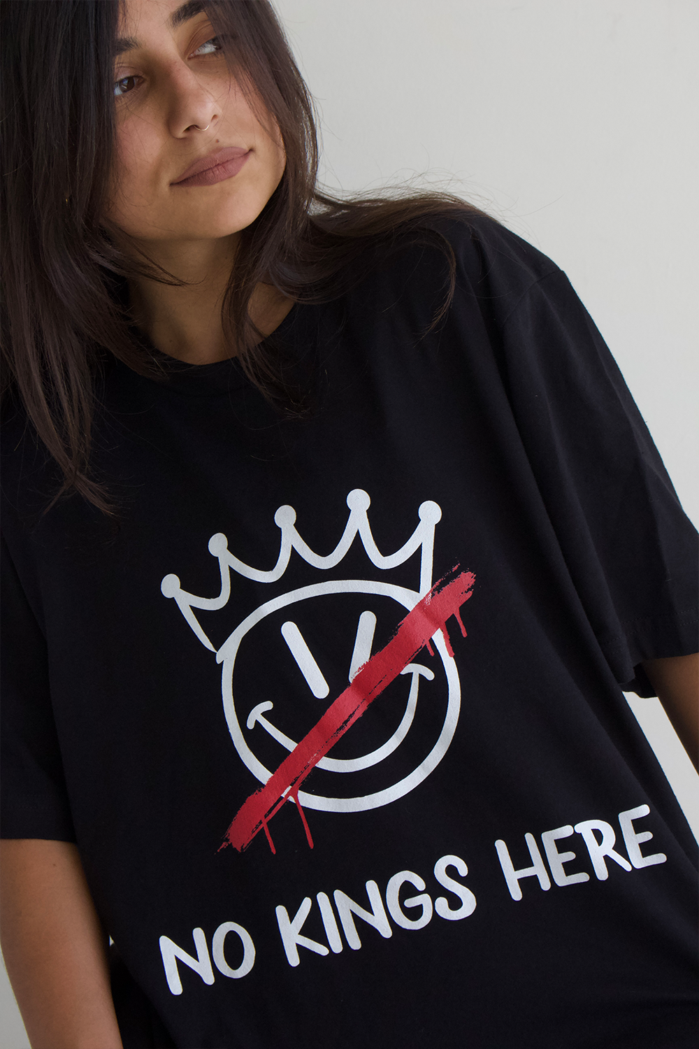 No Kings Here T-Shirt (Black) Hoodie, Sweatshirt | WearSparks.com (Image 1)
