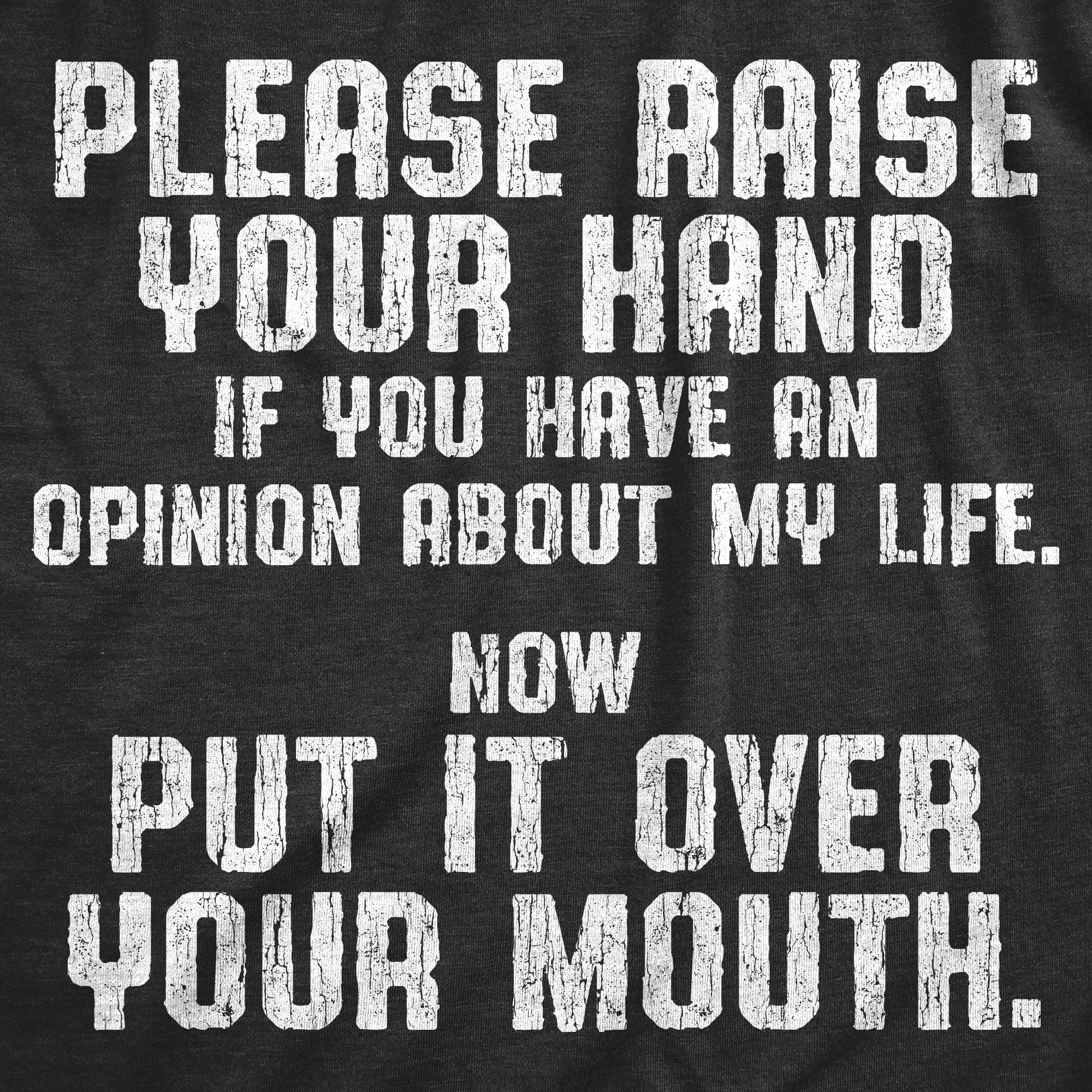 Raise Your Hand If You Have An Opinion About My Life Women's T Shirt Hoodie, Sweatshirt | WearSparks.com (Image 2)