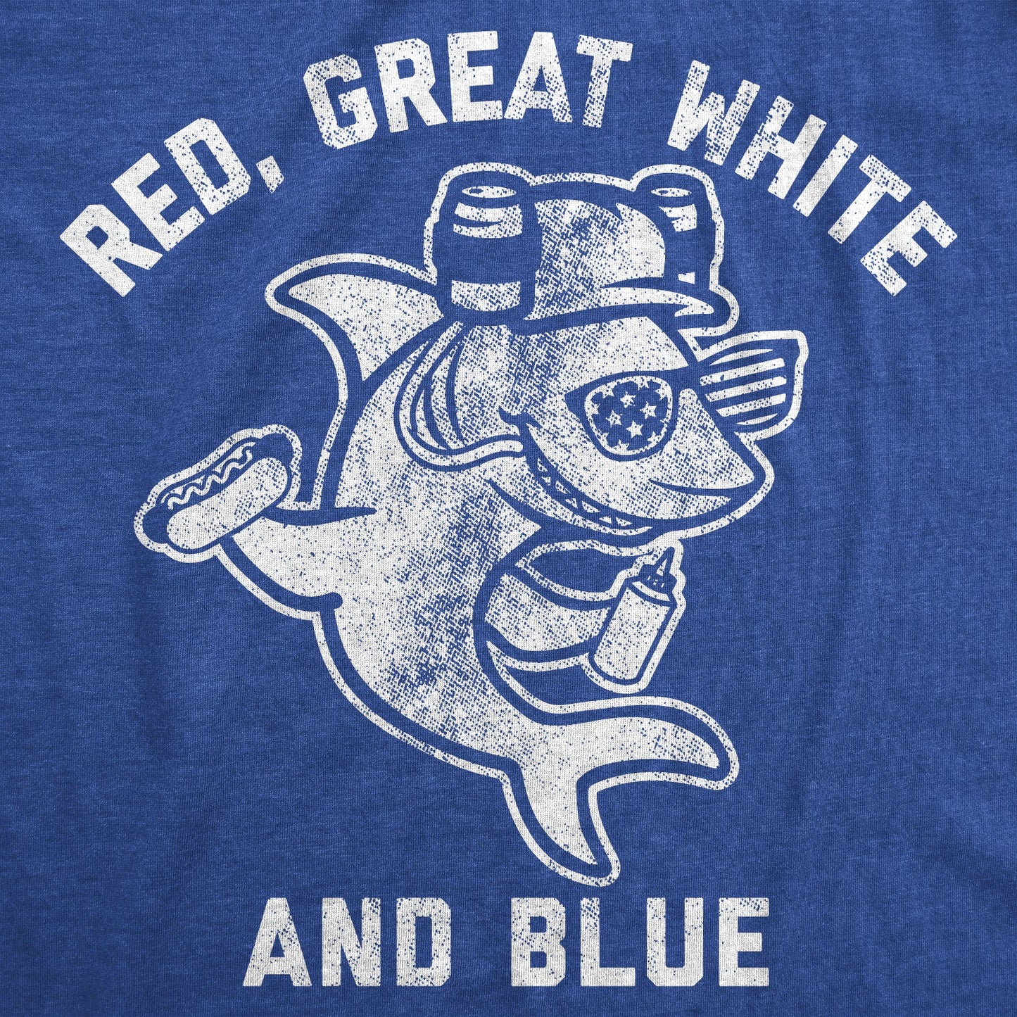 Red, Great White, And Blue Men's T Shirt Hoodie, Sweatshirt | WearSparks.com (Image 2)