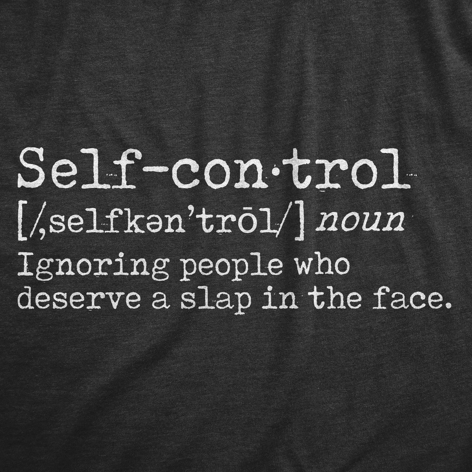 Self Control Definition Women's T Shirt Hoodie, Sweatshirt | WearSparks.com (Image 2)