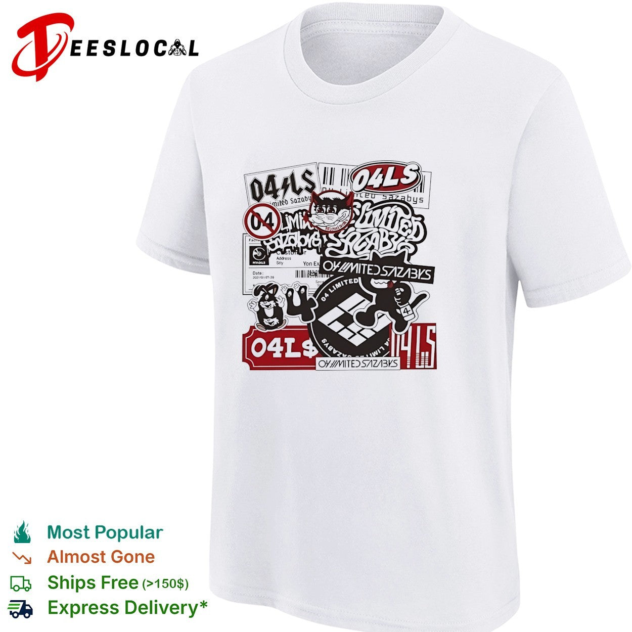 04 Limited Sazabys sticker collage logo shirt