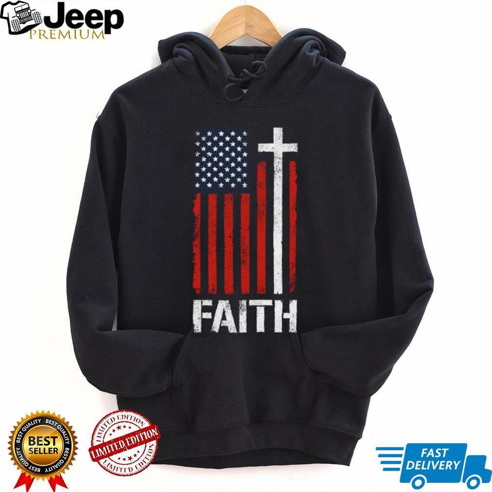 American Flag Cross Faith T Shirt Christian Patriot Apparel (2)