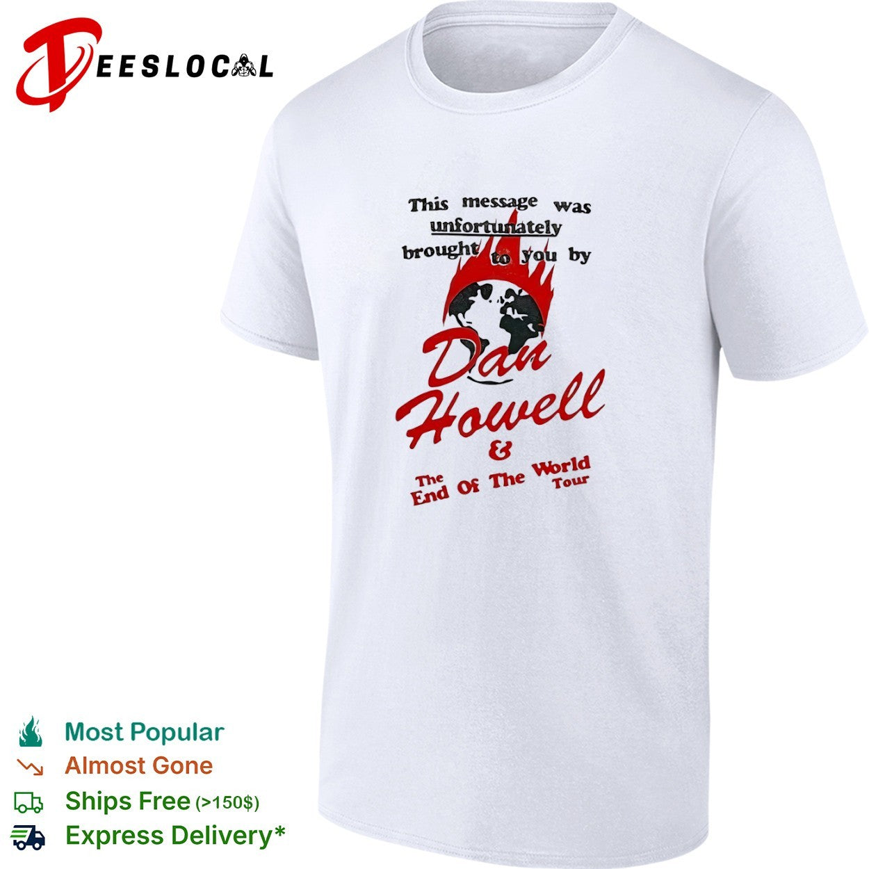 Dan Howell The End of the World Tour shirt